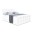 ALTDECOR Boxspringbett BRUGO - Z KING in Weiß Hochglanz, Liegefläche 120x200 cm – Bonellfederkern