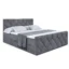 ALTDECOR Boxspringbett CATOR - Z in Dunkelgrau, Liegefläche 120x200 cm – Bonellfederkern