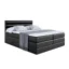 ALTDECOR Boxspringbett CELESTIA KING in Schwarz Hochglanz, Liegefläche 120x200 cm – Bonellfederkern