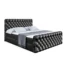 ALTDECOR Boxspringbett ERNINA - Z in Schwarz Hochglanz, Liegefläche 120x200 cm – Bonellfederkern