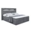 ALTDECOR Boxspringbett LED NOEL GOLD in Dunkelgrau, Liegefläche 120x200 cm – Bonellfederkern