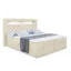 ALTDECOR Boxspringbett LED NOEL GOLD in Beige, Liegefläche 140x200 cm – Bonellfederkern
