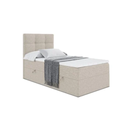 ALTDECOR Boxspringbett MARCE in Beige, Liegefläche 90x200 cm – Bonellfederkern