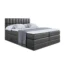 ALTDECOR Boxspringbett MIAMI KING in Schwarz Hochglanz, Liegefläche 120x200 cm – Bonellfederkern