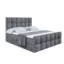 ALTDECOR Boxspringbett RICAR - Z in Dunkelgrau, Liegefläche 120x200 cm – Bonellfederkern
