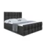 ALTDECOR Boxspringbett RICAR - Z in Schwarz, Liegefläche 140x200 cm – Bonellfederkern