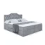 ALTDECOR Boxspringbett VILA - 1 in Grau, Liegefläche 120x200 cm – Bonellfederkern