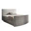 AN - Moebel 4u Boxspringbett CLEO in Hellgrau, Liegefläche 120x200 cm – mit Bettkasten, Bonellfederkern