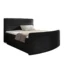 AN - Moebel 4u Boxspringbett CLEO in Schwarz, Liegefläche 120x200 cm – mit Bettkasten, Bonellfederkern