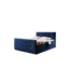 AN - Moebel 4u Boxspringbett MALAGA in Dunkelblau, Liegefläche 120x200 cm – mit Bettkasten, Bonellfederkern