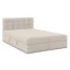 AX Living Boxspringbett BELINAI in Beige, Liegefläche 180x200 cm – mit Bettkasten, Bonellfederkern