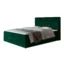 Alpi - Möbel Boxspringbett BOSTON in Dunkelgrün, Liegefläche 120x200 cm – mit Bettkasten, Bonellfederkern