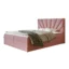 Alpi - Möbel Boxspringbett DENVER in Rosa, Liegefläche 140x200 cm – mit Bettkasten, Bonellfederkern