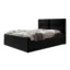 Alpi - Möbel Boxspringbett LIZBONA in Schwarz, Liegefläche 140x200 cm – mit Bettkasten, Bonellfederkern
