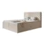 Alpi - Möbel Boxspringbett MIAMI in Beige, Liegefläche 120x200 cm – mit Bettkasten, Bonellfederkern