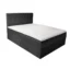 Best For Home Boxspringbett DELUXE in Dunkelgrau, Liegefläche 140x200 cm – mit Bettkasten, Taschenfederkern