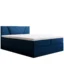 Best For Home Boxspringbett JUBILEE in Blau, Liegefläche 160x200 cm – mit Bettkasten, Topperhöhe 7 cm