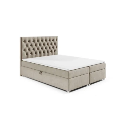 Best For Home Boxspringbett TRINITY K - 14 in Beige, Liegefläche 140x200 cm – mit Bettkasten