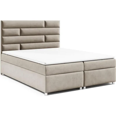 Best For Home Boxspringbett TRINITY K - 5 in Beige, Liegefläche 140x200 cm – mit Bettkasten