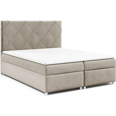 Best For Home Boxspringbett TRINITY K - 7 in Beige, Liegefläche 140x200 cm – mit Bettkasten