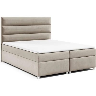 Best For Home Boxspringbett TRINITY K1 in Beige, Liegefläche 140x200 cm – mit Bettkasten