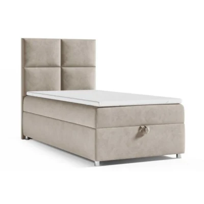 Best For Home Boxspringbett TRINITY K2 - SGLE in Beige, Liegefläche 70x200 cm – mit Bettkasten