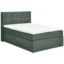 Carryhome Boxspringbett BOXHÖHE in Dunkelgrün, Liegefläche 100x200 cm – mit Bettkasten, Taschenfederkern