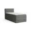 Deine Möbel 24 Boxspringbett JUNG LUX in Dunkelgrau, Liegefläche 90x200 cm – mit Bettkasten, Taschenfederkern