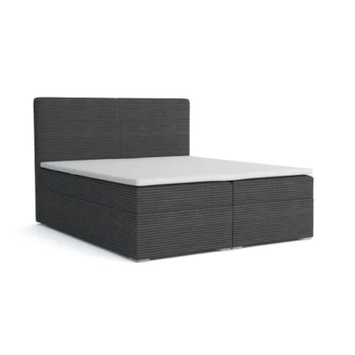 Deine Möbel 24 Boxspringbett LOFT III in Anthrazit, Liegefläche 160x200 cm – mit Bettkasten