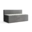 Deine Möbel 24 Boxspringbett PAOLO in Dunkelgrau, Liegefläche 90x200 cm – mit Bettkasten, Bonellfederkern