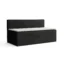 Deine Möbel 24 Boxspringbett PAOLO in Schwarz, Liegefläche 90x200 cm – mit Bettkasten, Bonellfederkern