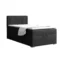 Deine Möbel 24 Boxspringbett TEEN in Schwarz, Liegefläche 90x200 cm – mit Bettkasten, Taschenfederkern