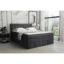 Deine Möbel 24 Boxspringbett VERNO in Anthrazit, Liegefläche 140x200 cm – mit Bettkasten, Bonellfederkern