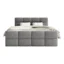 Fedve Boxspringbett ALZEA in Dunkelgrau, Liegefläche 140x200 cm – mit Bettkasten, Bonellfederkern