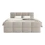 Fedve Boxspringbett ALZEA in Grau, Liegefläche 140x200 cm – mit Bettkasten, Bonellfederkern