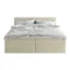 Fedve Boxspringbett ROTELLO in Beige, Liegefläche 140x200 cm – mit Bettkasten, Bonellfederkern