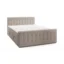 Fedve Boxspringbett YAZO ROYAL in Beige, Liegefläche 140x200 cm – mit Bettkasten, Bonellfederkern