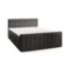Fedve Boxspringbett YAZO ROYAL in Grau, Liegefläche 160x200 cm – mit Bettkasten, Bonellfederkern