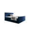 Fun Möbel Boxspringbett ASHER in Blau, Liegefläche 120x200 cm – mit Bettkasten, Taschenfederkern