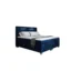 Fun Möbel Boxspringbett DAVIDE in Dunkelblau, Liegefläche 120x200 cm – mit Bettkasten, Taschenfederkern