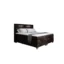 Fun Möbel Boxspringbett DAVIDE in Dunkelbraun, Liegefläche 120x200 cm – mit Bettkasten, Taschenfederkern