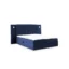 Fun Möbel Boxspringbett MARTEN in Dunkelblau, Liegefläche 120x200 cm – Taschenfederkern, Topperhöhe 4 cm