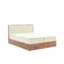 Fun Möbel Boxspringbett MAXIMO in Creme, Liegefläche 120x200 cm – mit Bettkasten, Bonellfederkern