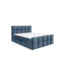 Fun Möbel Boxspringbett SATINE PREMIUM in Hellblau, Liegefläche 160x200 cm – mit Bettkasten, Taschenfederkern