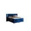 Fun Möbel Boxspringbett STEVE in Blau, Liegefläche 120x200 cm – mit Bettkasten, Taschenfederkern