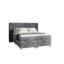 Fun Möbel Boxspringbett VIDAL in Grau, Liegefläche 120x200 cm – mit Bettkasten, Taschenfederkern