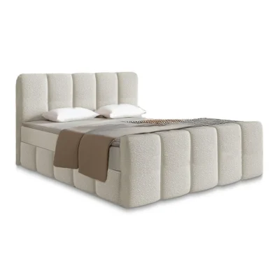 Juskys Boxspringbett MANITOBA in Beige, Liegefläche 180x200 cm