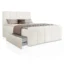 Juskys Boxspringbett MANITOBA in Creme, Liegefläche 180x200 cm