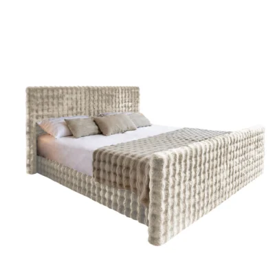 Kaiser Möbel Boxspringbett BLANKET BLANKET in Beige, Liegefläche 140x200 cm – mit Bettkasten, Bonellfederkern