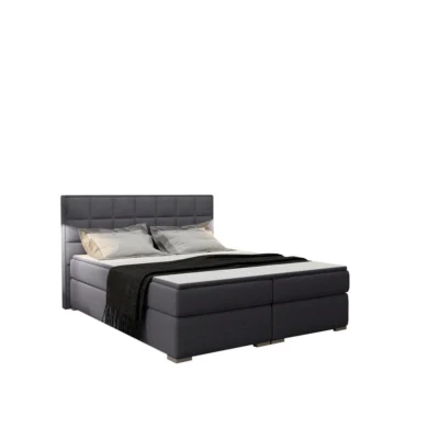 Kaiser Möbel Boxspringbett DAMALO in Anthrazit, Liegefläche 200x200 cm – mit Bettkasten, Bonellfederkern